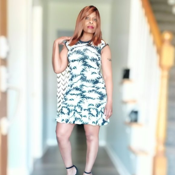 Rachel Roy Palm Tree Print Dress - Picture 8 of 14